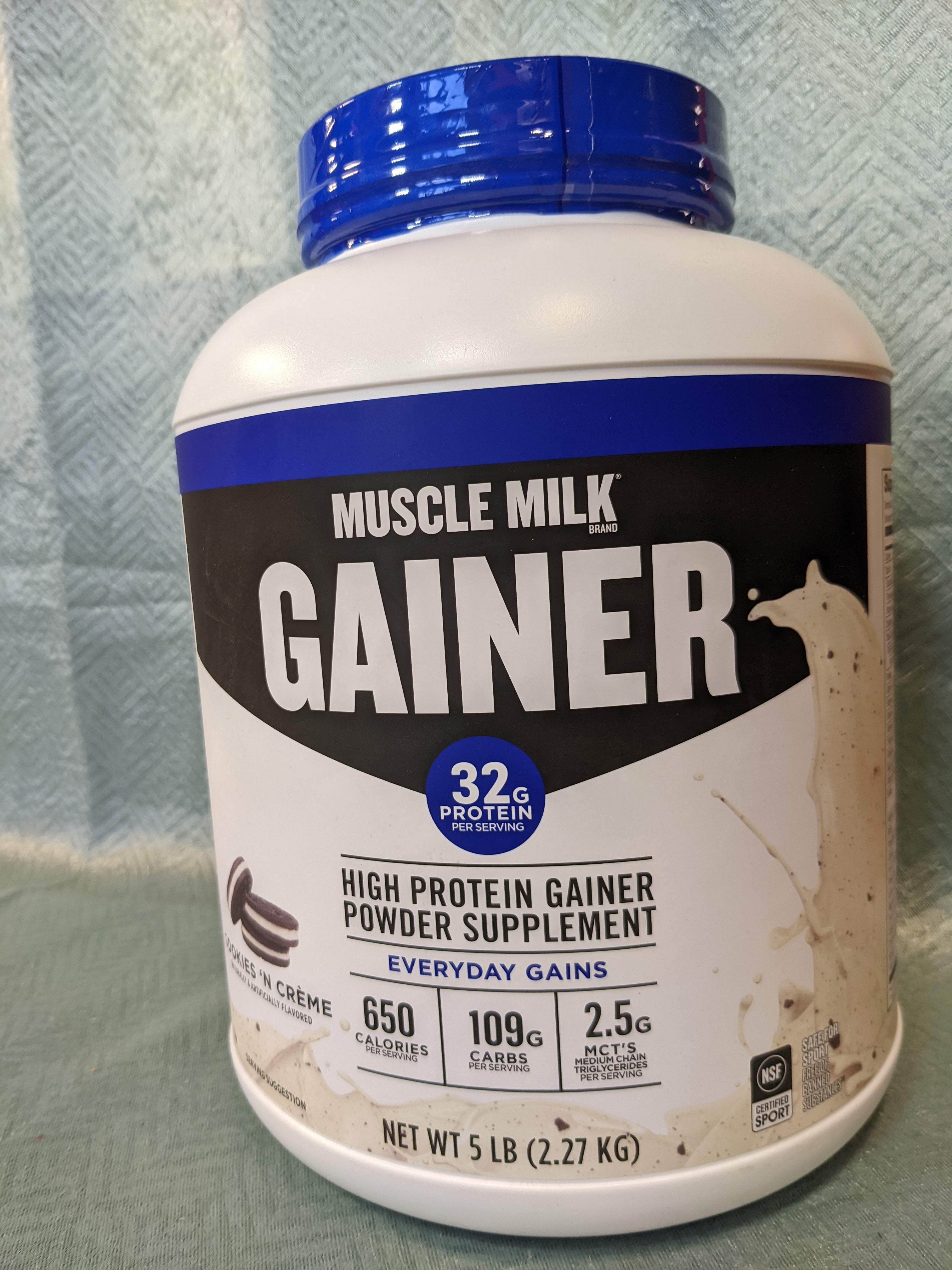 Muscle Milk Gainer Protein Powder, Chocolate, 32g Protein, 5 Pound (7595218632942)